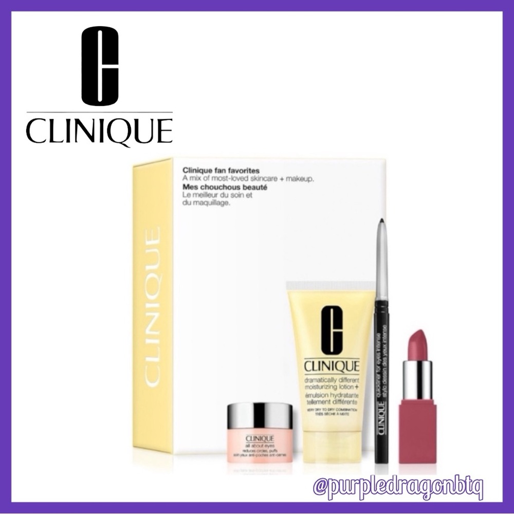 CLINIQUE FAN FAVORITES 4-PIECE SET lNWT/IN BOX ✨ HOST PICK ✨ 🔥SALE 🔥